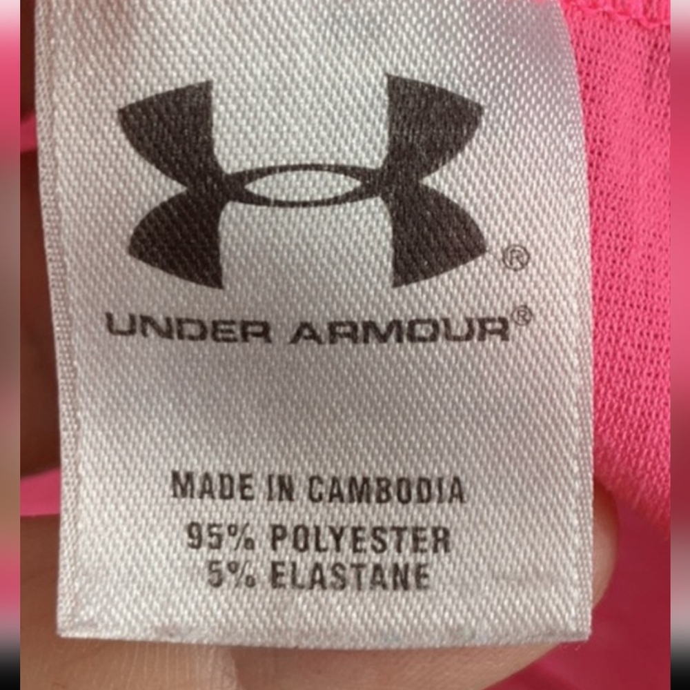 Under Armour Fitted Heat Gear Workout T-Shirt LG Pink NEON - Picture 3 of 3
